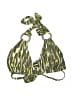 Ella Moss Animal Print Green Swimsuit Top Size M - photo 1