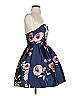 Windsor 100% Polyester Floral Blue Cocktail Dress Size 1 - 2 - photo 4