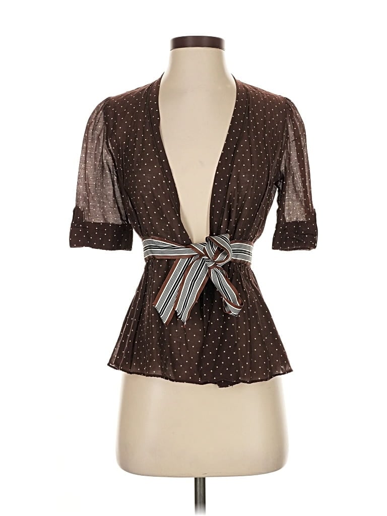 Pre-owned Bcbgmaxazria Sleeveless Blouse In Brown