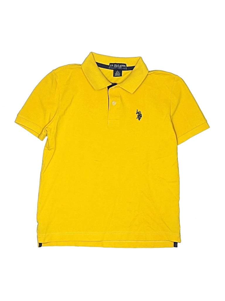 Pre-owned U.s. Polo Assn Kids' Short Sleeve Polo In Yellow