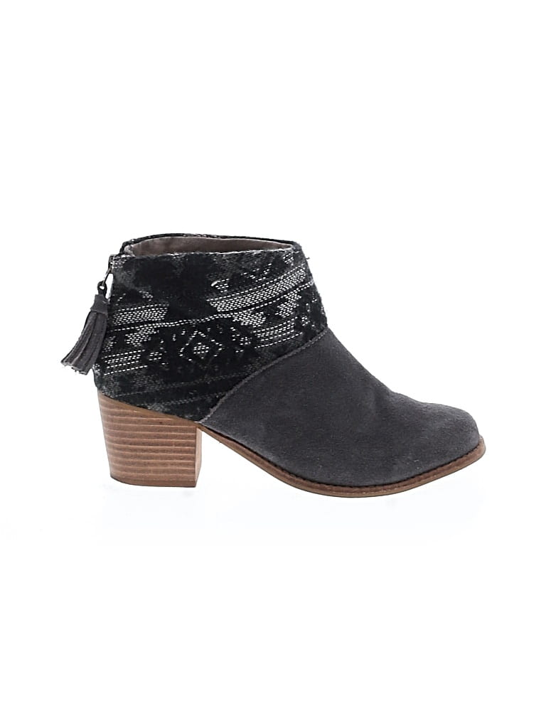 Pre-owned Toms Ankle Boots In Gray