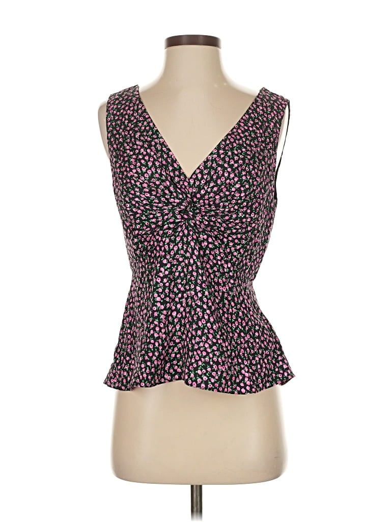 Pre-owned Rebecca Taylor Sleeveless Top Pink Plunge Neckline Tops