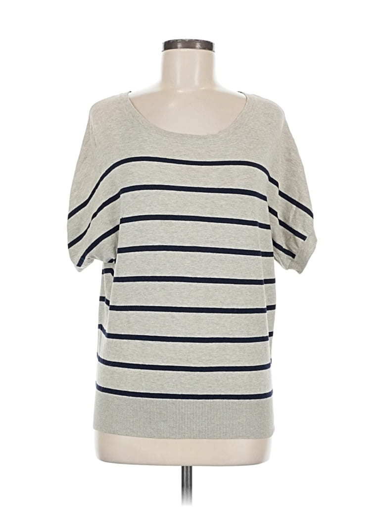 Pre-owned Twenty One 3/4 Sleeve Top Ivory Boatneck Tops In White