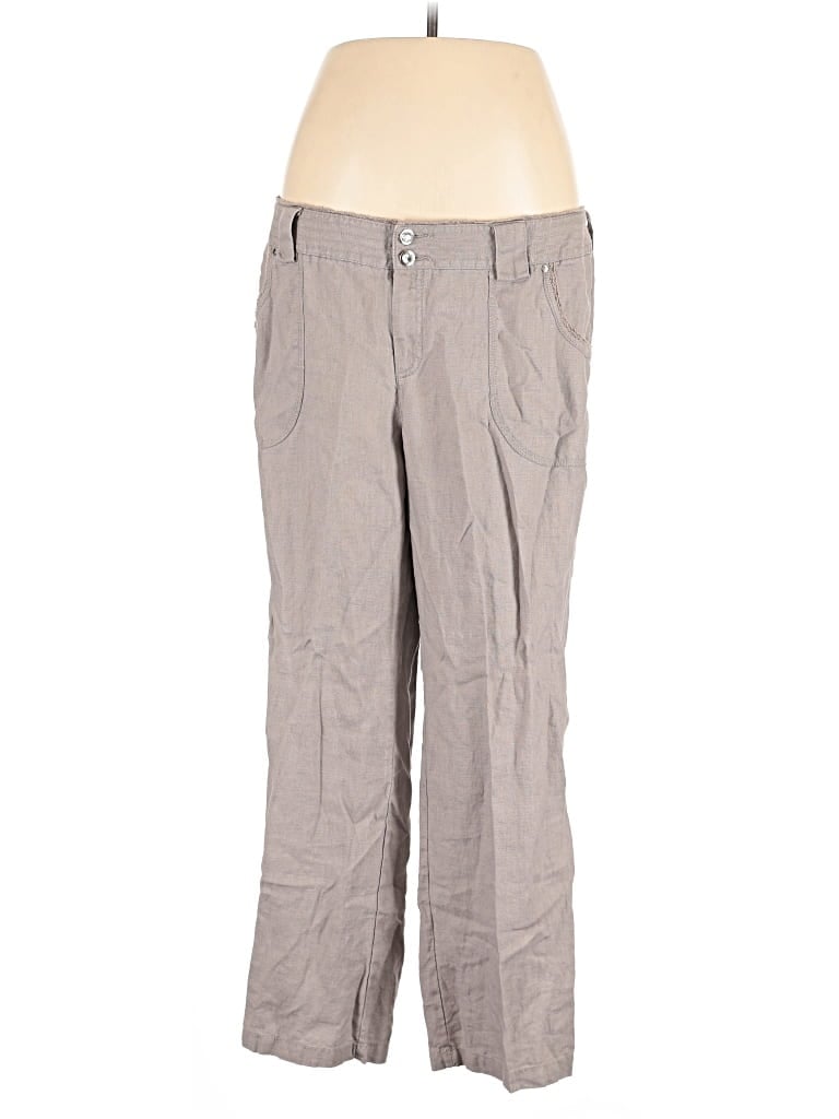 Pre-owned Inc International Concepts Linen Pants In Gray