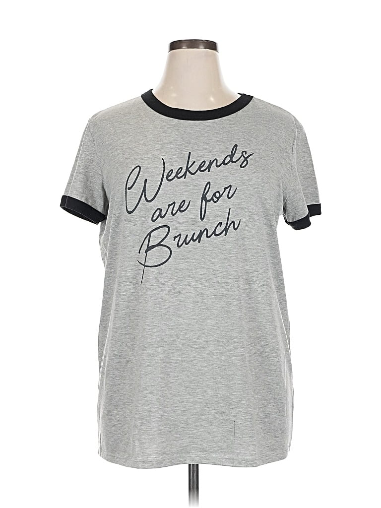 Pre-owned Lularoe Short Sleeve T-shirt In Gray