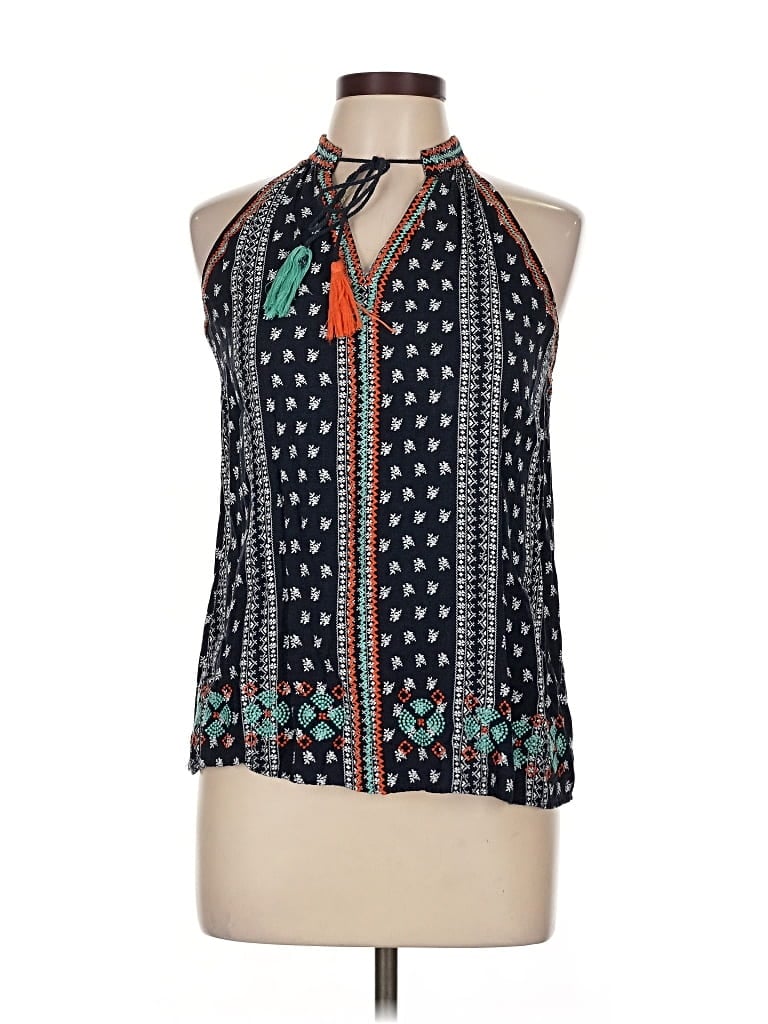 Pre-owned Thml Sleeveless Blouse In Blue