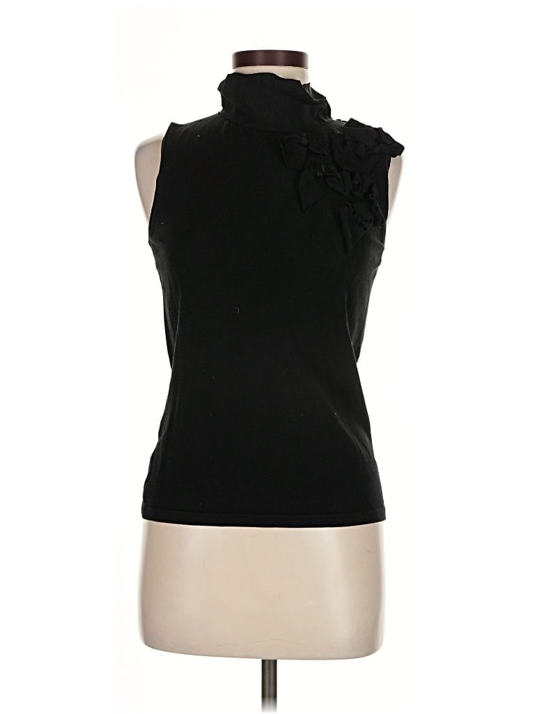 Pre-owned Per Se By Carlisle Sleeveless T-shirt In Black