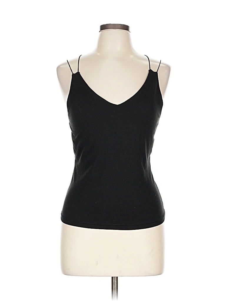 Pre-owned Gaze Tank Top Black Halter Neckline Tops