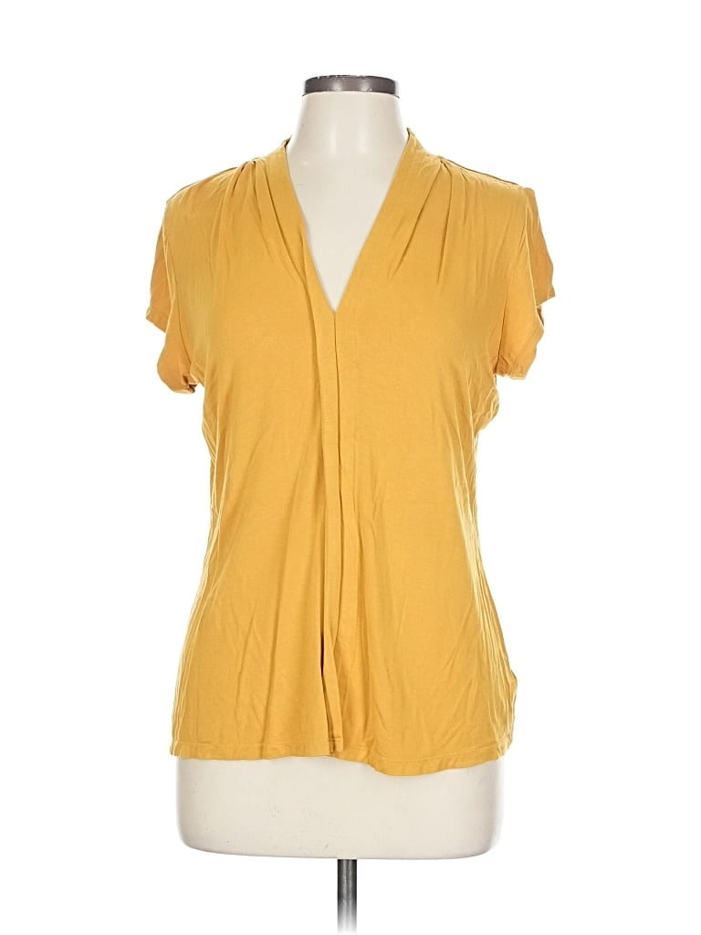 Pre-owned Tahari Short Sleeve T-shirt In Yellow