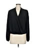 Old Navy 100% Polyester Black Long Sleeve Blouse Size M - photo 1
