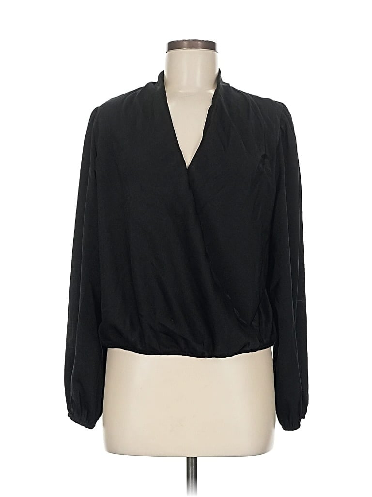 Pre-owned Old Navy Long Sleeve Blouse In Black
