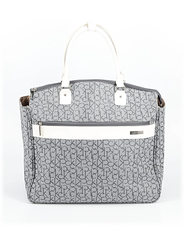 Pre-owned Calvin Klein Tote Bag In Gray