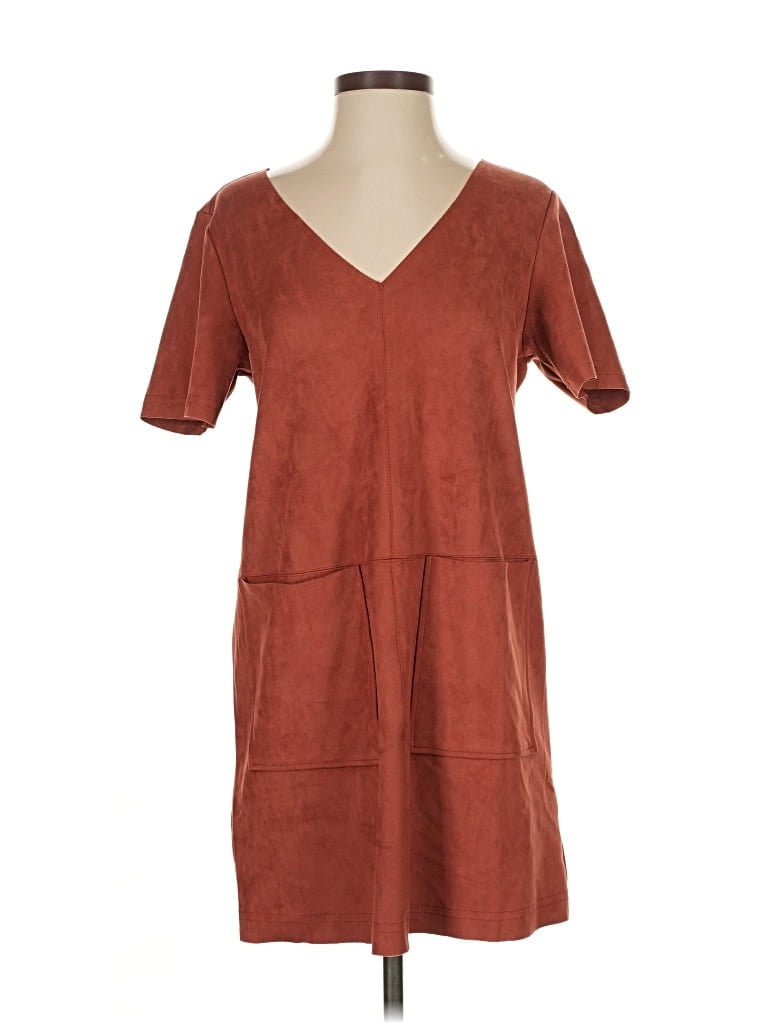 Pre-owned Naked Zebra Casual Dress In Brown