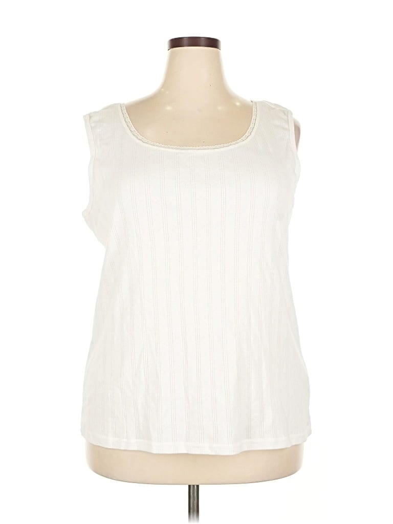 Pre-owned Gloria Vanderbilt Sleeveless T-shirt In White