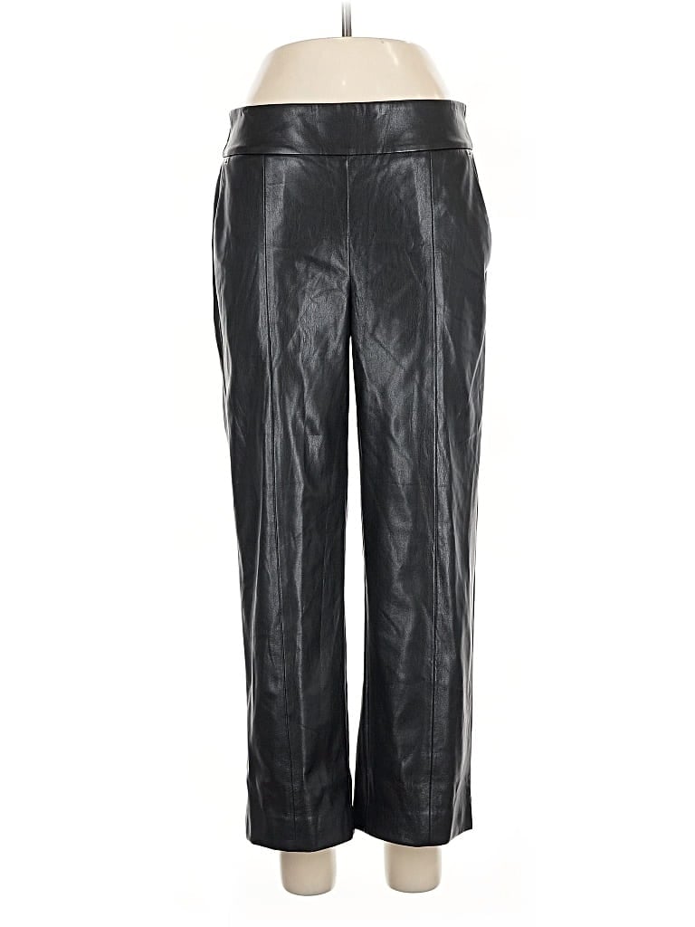 Pre-owned Chico's Faux Leather Pants In Black