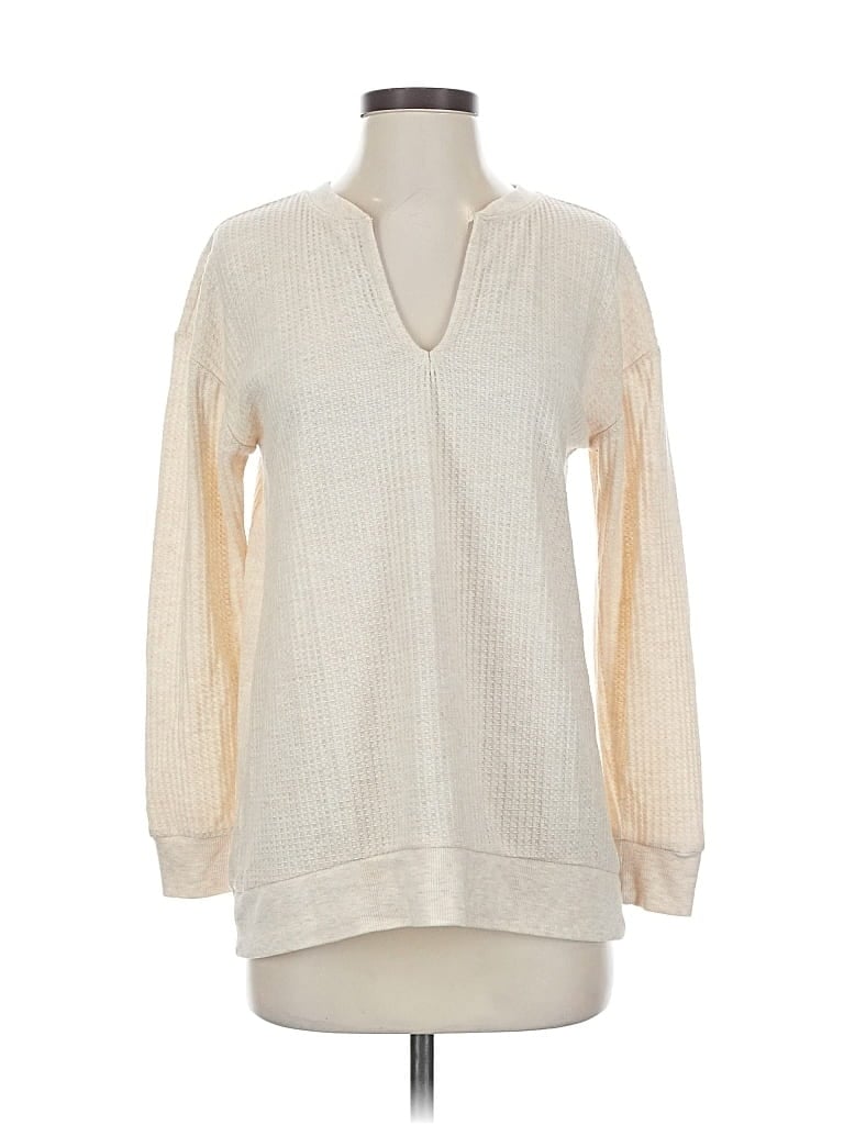 Pre-owned Ann Taylor Loft Pullover Sweater In White