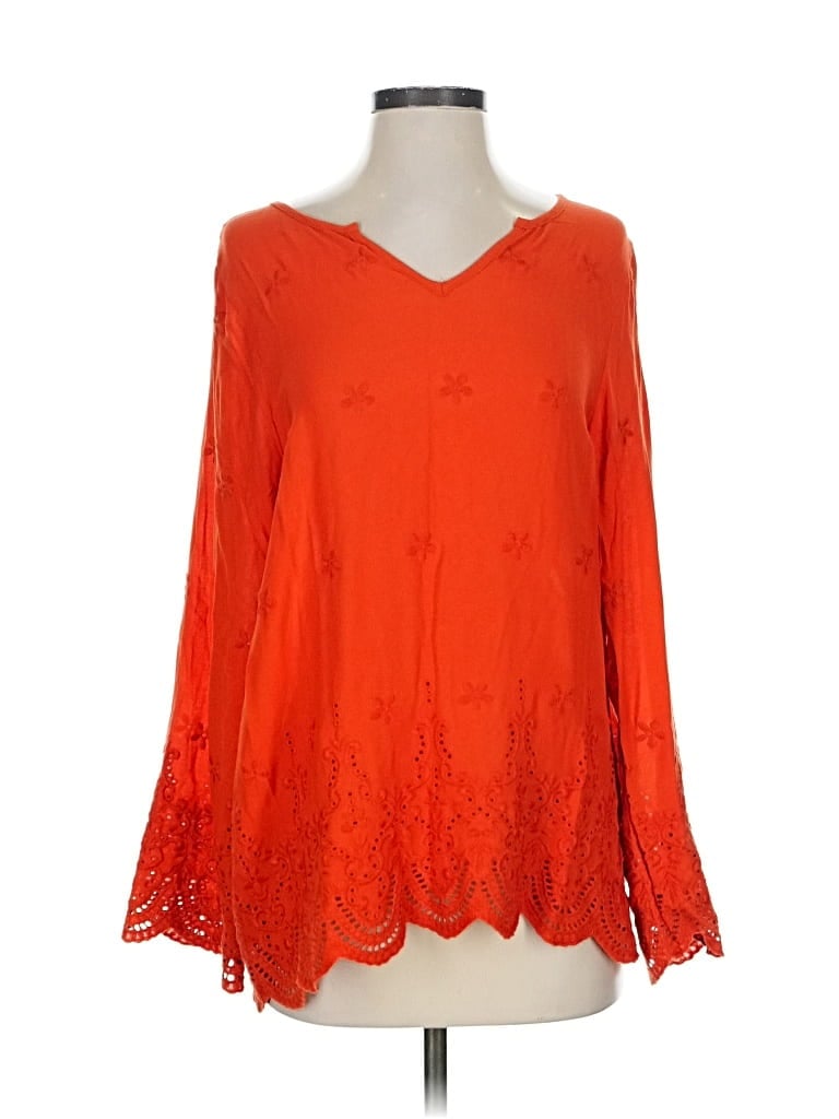 Liv Long Sleeve Blouse In Orange