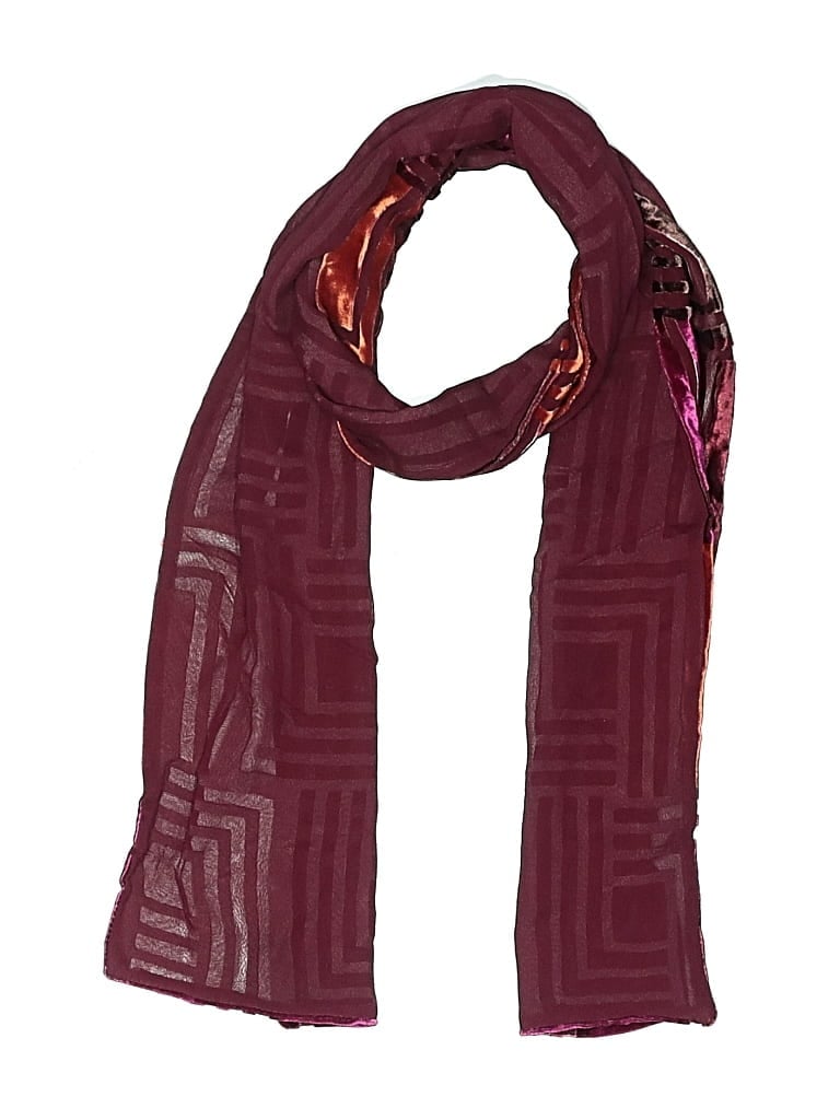 Pre-owned Unbranded Scarf In Burgundy
