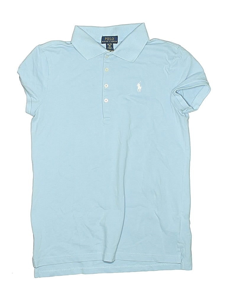 Pre-owned Polo By Ralph Lauren Kids' Short Sleeve Polo In Blue