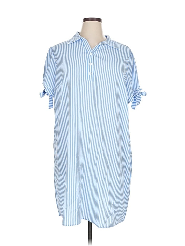 Pre-owned Shein Curve Casual Dress In Blue