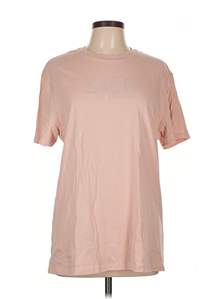 Pre-owned Guess Short Sleeve T-shirt In Pink