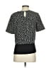 Ann Taylor 100% Polyester Black Short Sleeve Blouse Size XS - photo 2