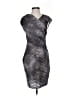 Ali Ro 100% Polyester Graphic Gray Cocktail Dress Size 4 - photo 1