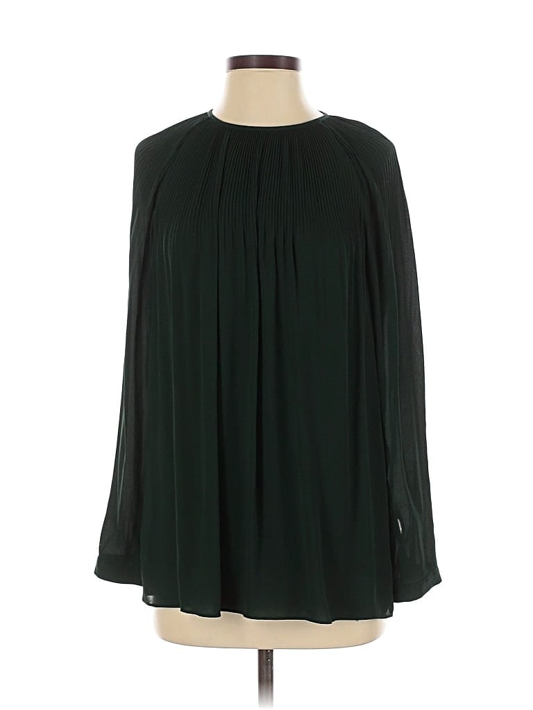Pre-owned Catherine Catherine Malandrino Long Sleeve Blouse In Green