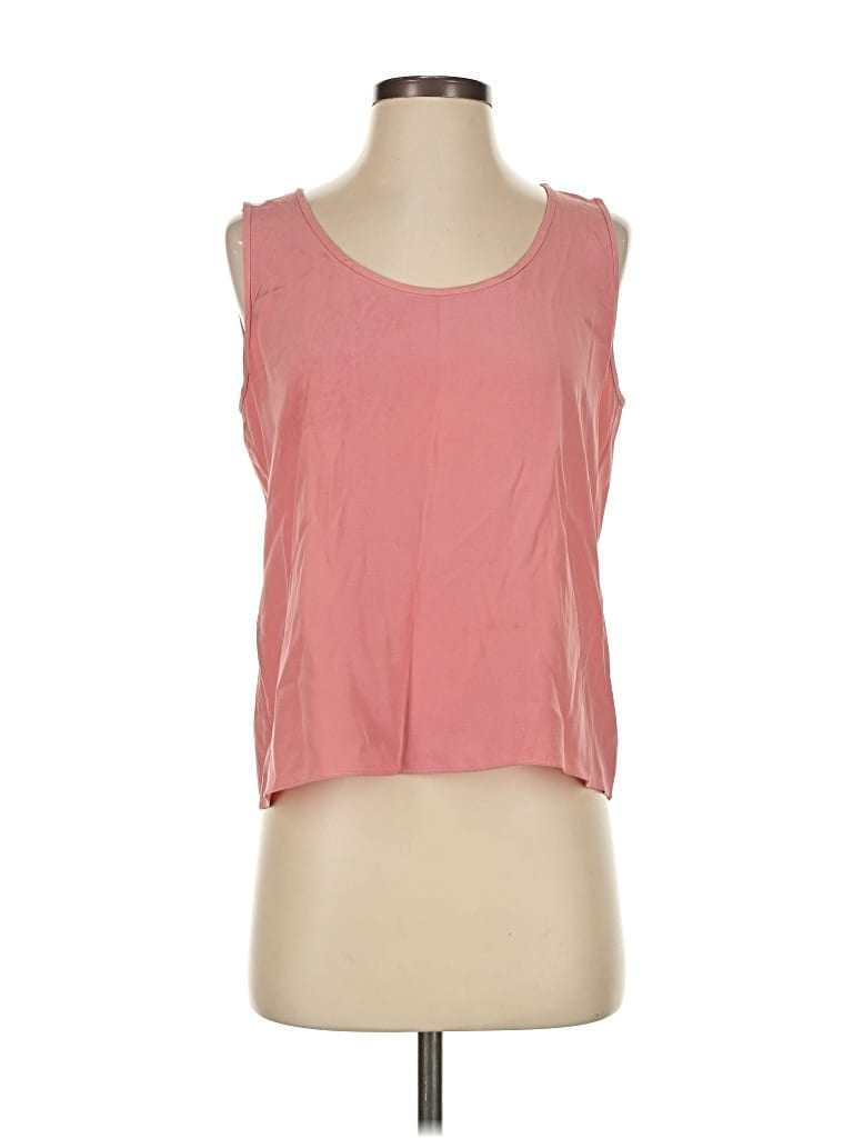 Pre-owned St John Sleeveless Top Pink Scoop Neck Tops