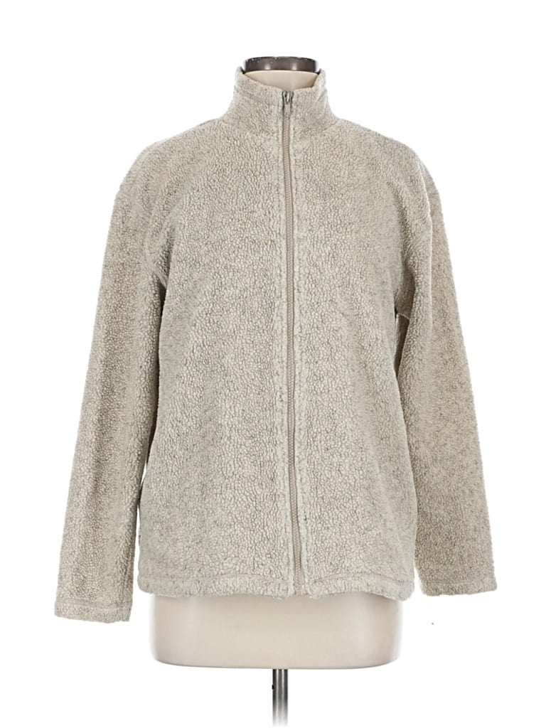 Pre-owned Evan Picone Fleece Jacket In Silver