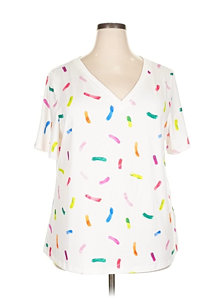 Pre-owned Bloomchic Short Sleeve T-shirt In White