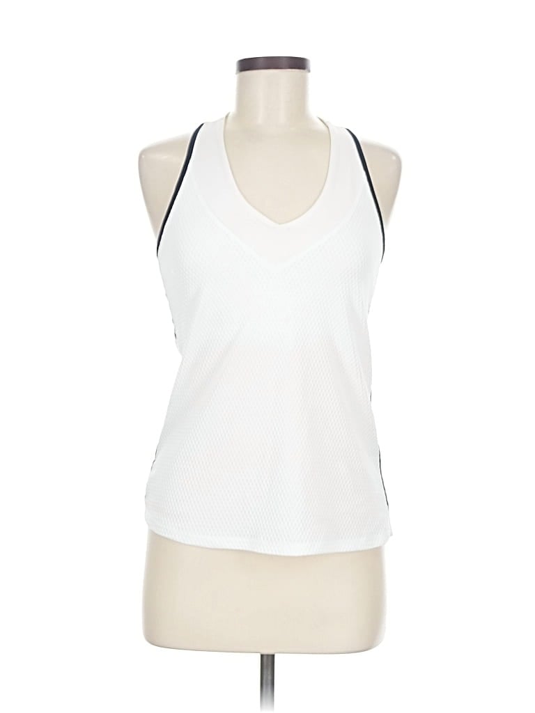 Pre-owned Lucky In Love Tank Top White Halter Neckline Tops