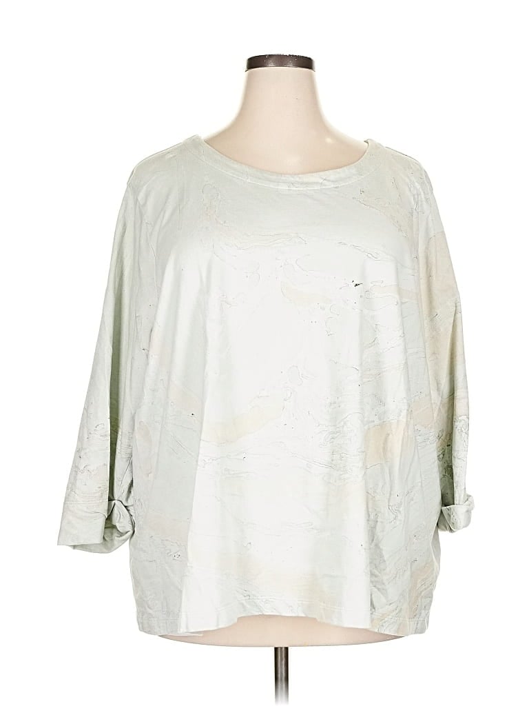 Pre-owned Purejill 3/4 Sleeve T-shirt In White