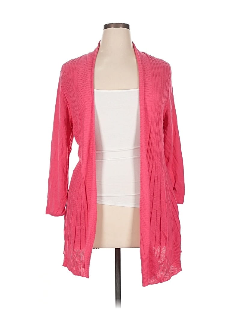 Pre-owned Nic + Zoe Cardigan Sweater In Pink