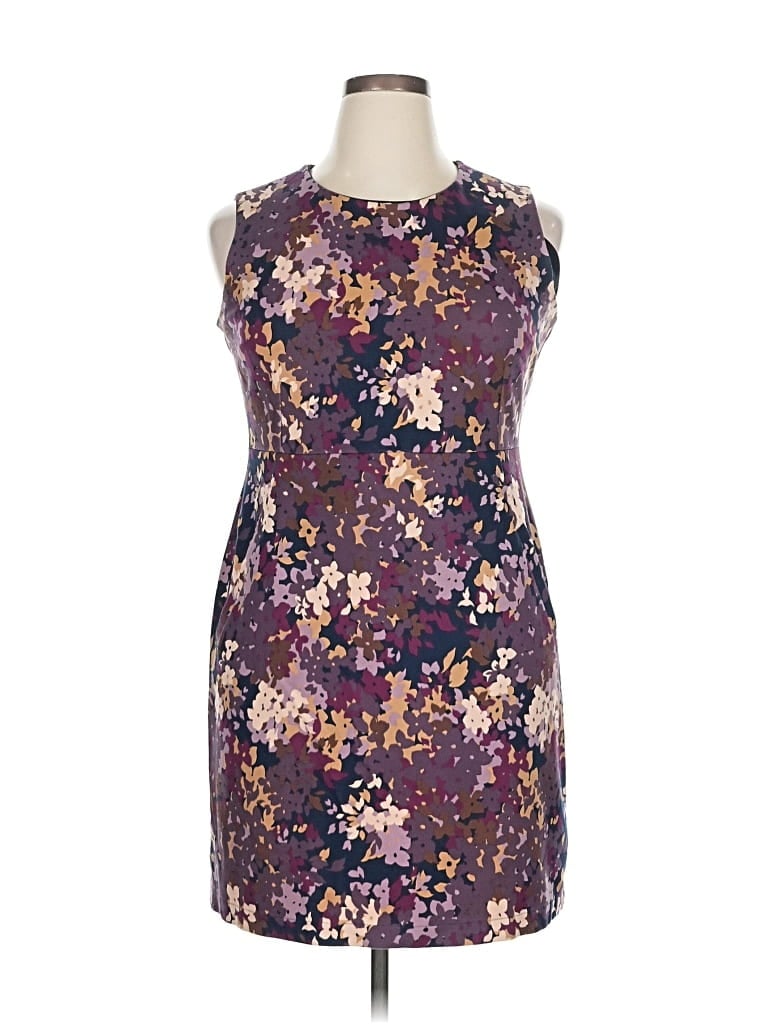 Pre-owned Lands' End Cocktail Dress In Purple