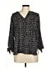 MICHAEL Michael Kors Animal Print Black 3/4 Sleeve Blouse Size M - photo 1