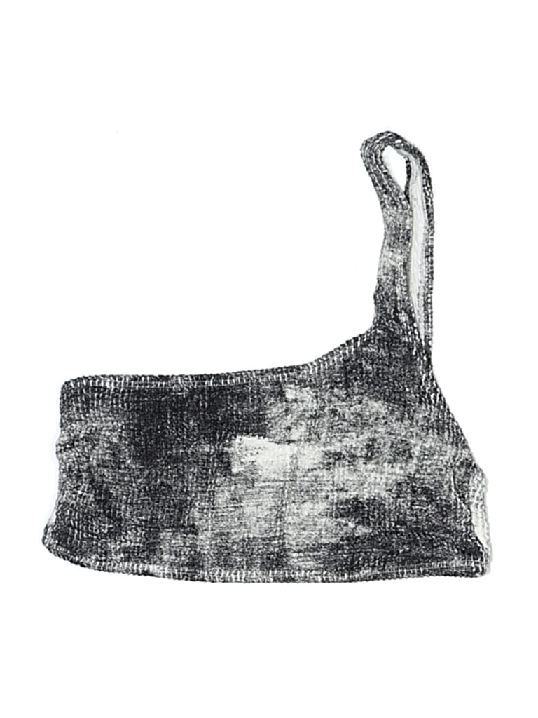 Pre-owned Good American Swimsuit Top Gray Swimwear