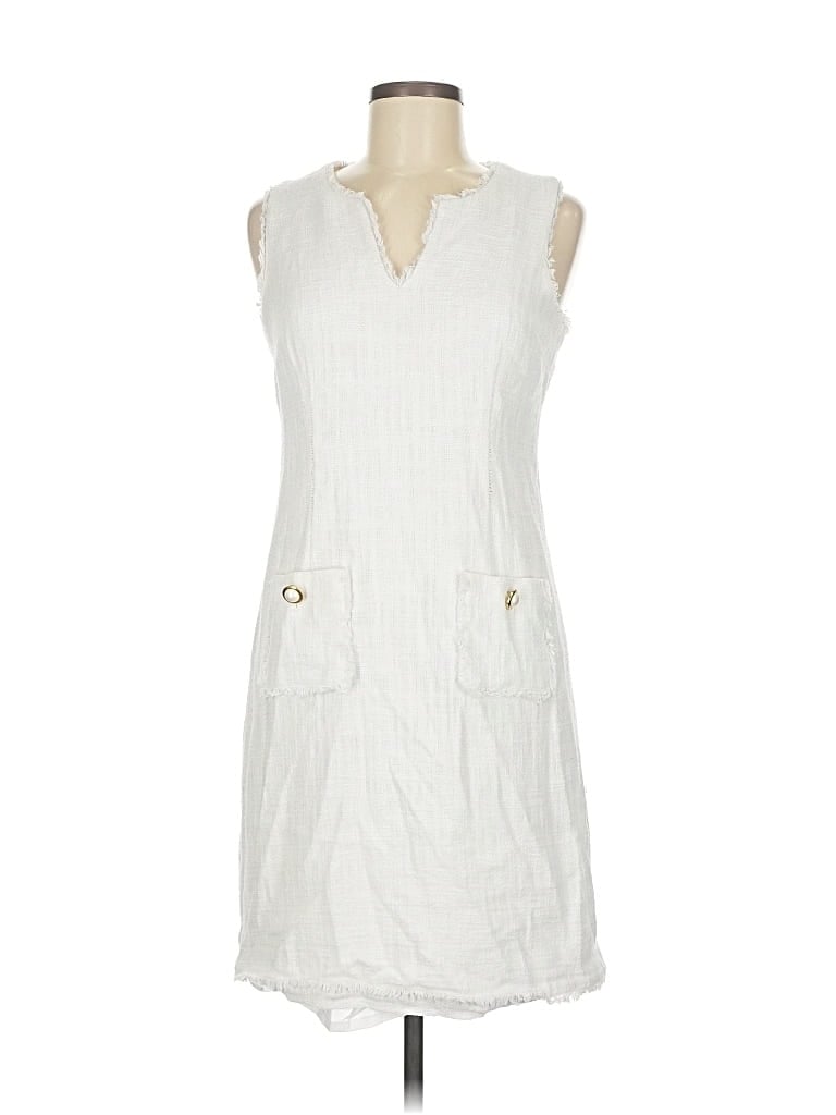 Pre-owned Karl Lagerfeld Casual Dress In White