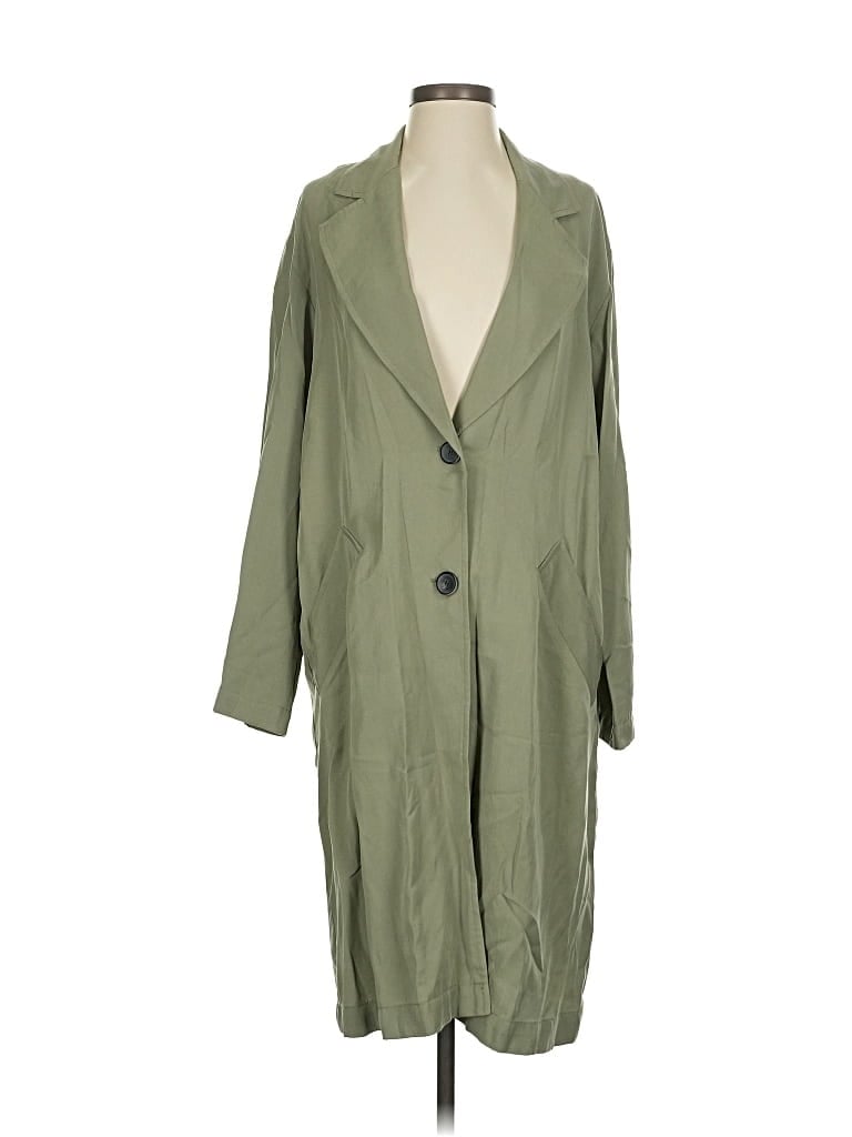Pre-owned Zara Trenchcoat In Green