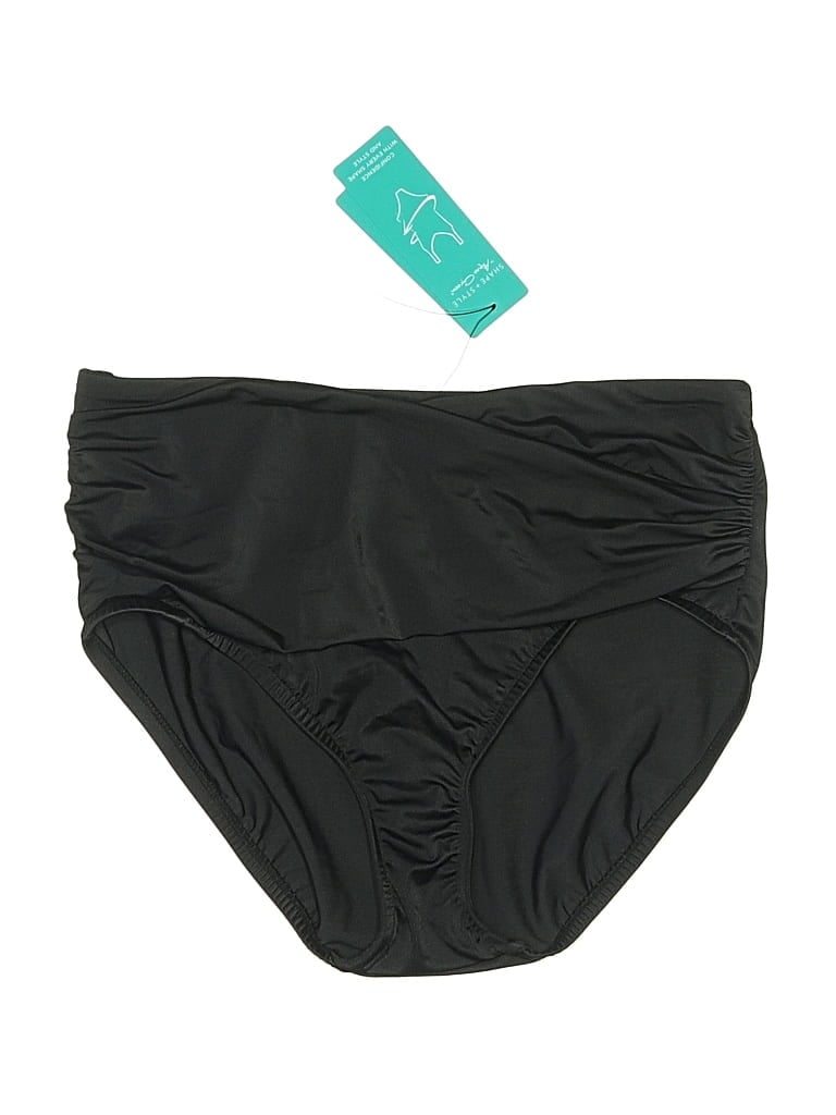 Aqua Green Swimsuit Bottoms In Black