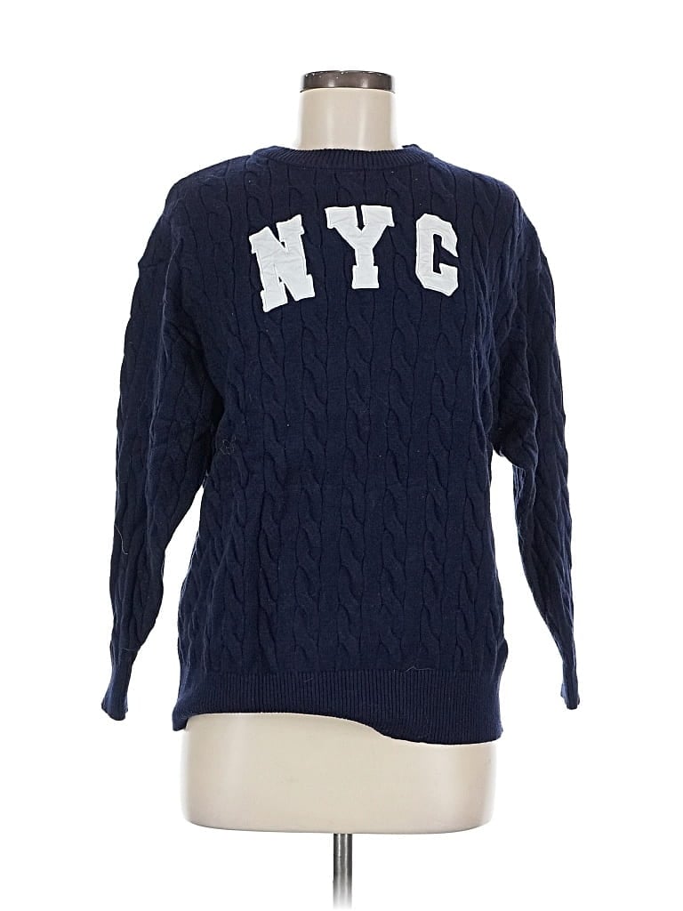 Pre-owned Faded Rose Pullover Sweater In Blue