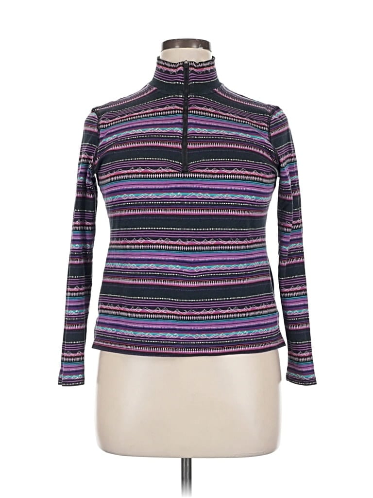 Pre-owned Chaps Long Sleeve Turtleneck In Purple