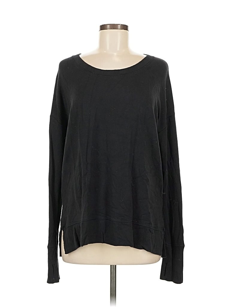 Pre-owned Athleta Long Sleeve T-shirt In Black
