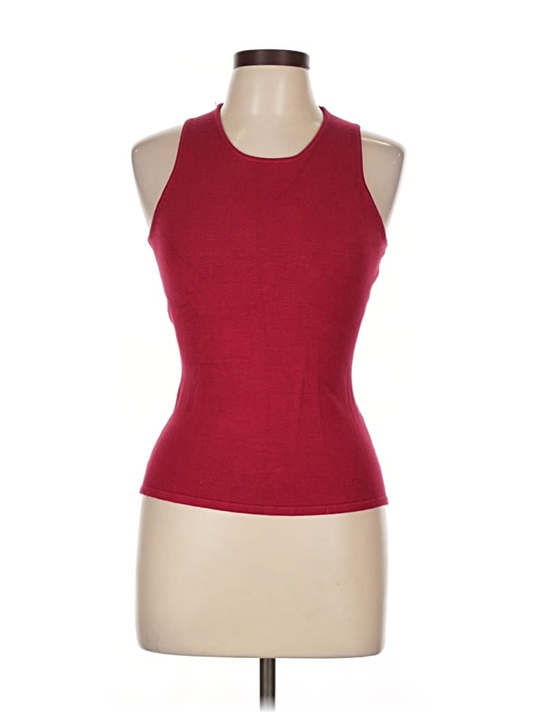 Pre-owned Esprit Tank Top Red Halter Neckline Tops