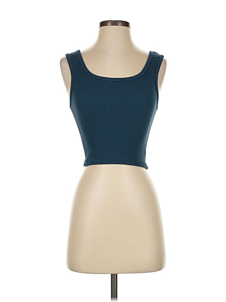 Pre-owned Unbranded Tank Top Blue Strapless Neckline Tops