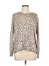 Olivaceous Animal Print Silver Pullover Sweater Size L - photo 1