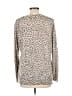 Olivaceous Animal Print Silver Pullover Sweater Size L - photo 2