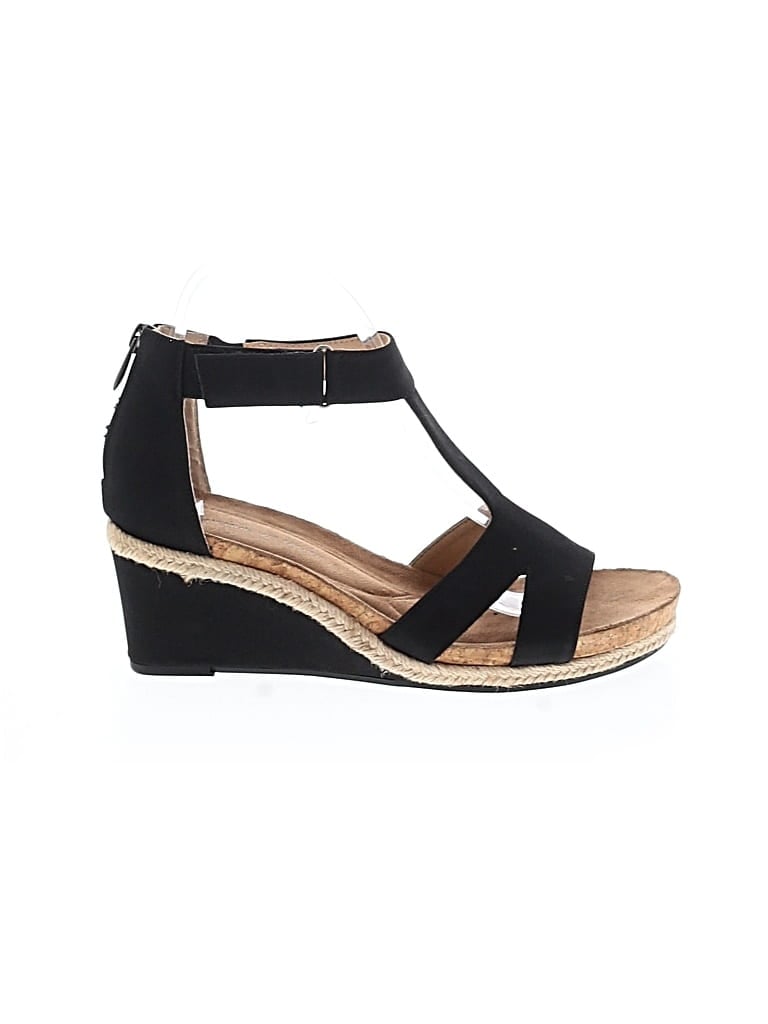 Pre-owned Adrienne Vittadini Wedges In Black