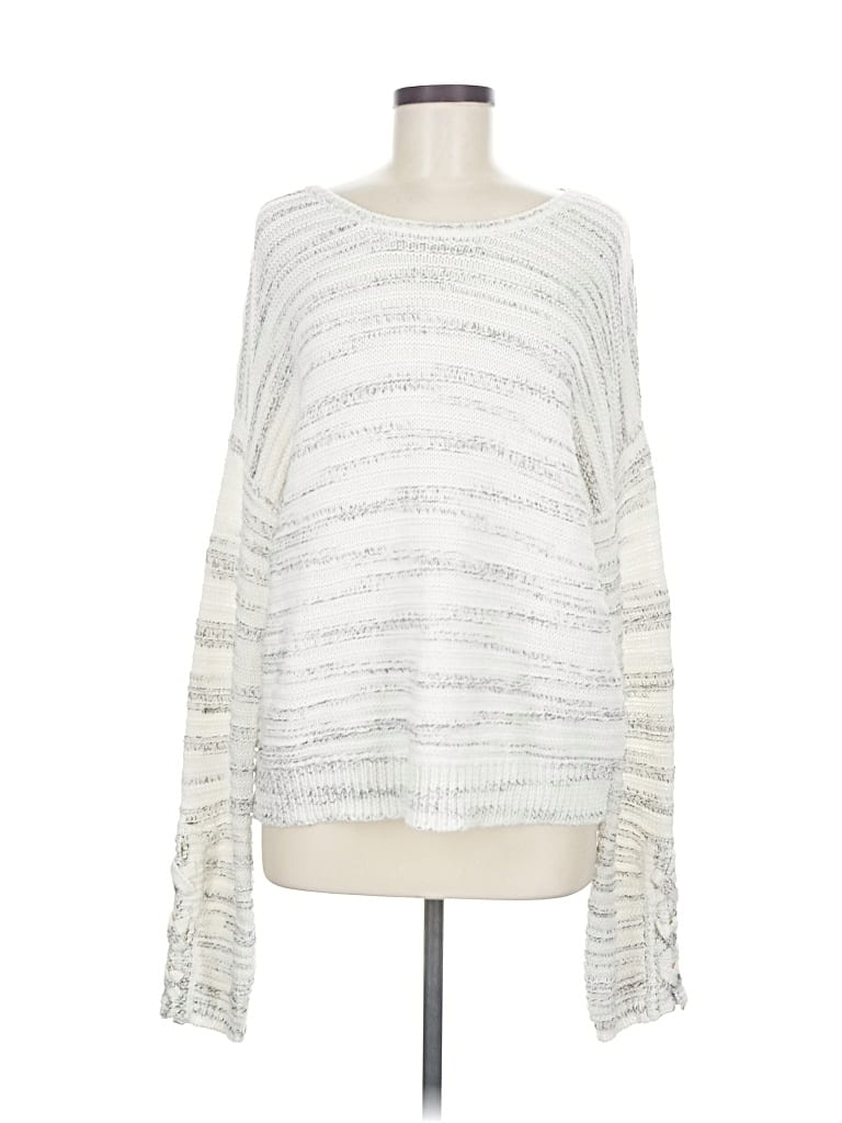 Pre-owned John & Jenn Pullover Sweater In White