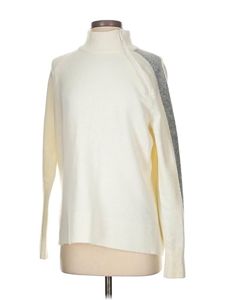 Pre-owned Lou & Grey Turtleneck Sweater In White